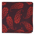 Kovove Men Maroon The Twining Paisley Pocket Square