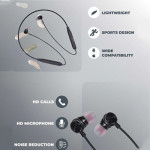 Black Solid Sting 3.0 wireless Neckband Headphones