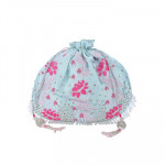 Blue & Pink Embroidered Potli Clutch