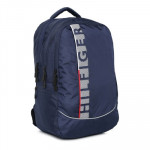 Unisex Navy Blue Typography Backpack