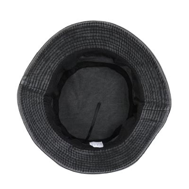 Unisex Charcoal Black Solid pure cotton Bucket Hat