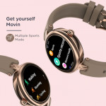 Tan Gold-Toned Solid Bluetooth Calling Smart Watch With Fitness Tracker PFB24