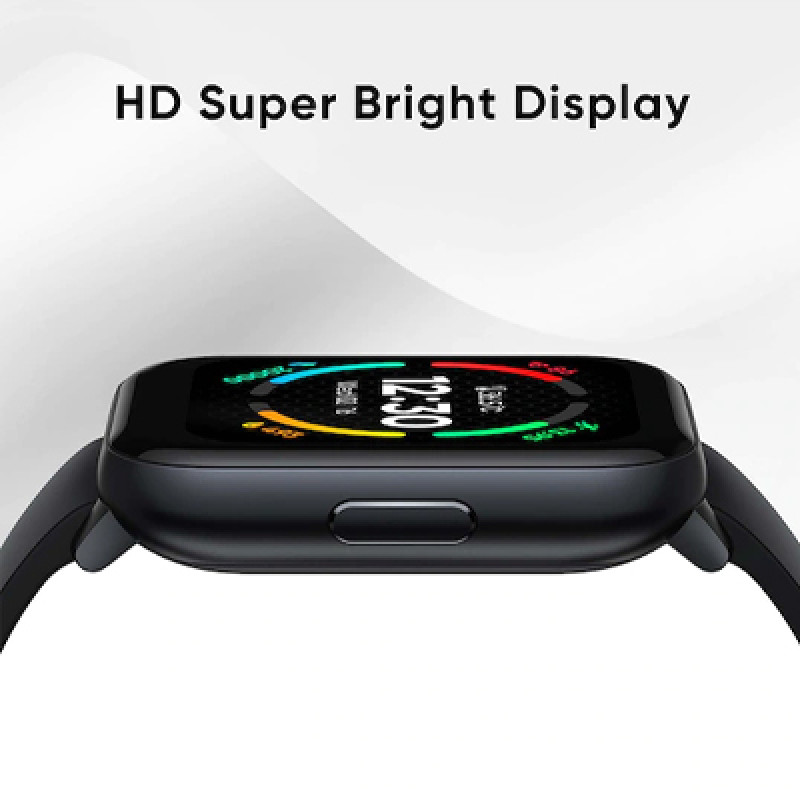 Grey Strap TechLife Watch S100 1.69 HD Display with Temperature Sensor Smartwatch