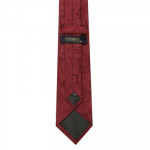 Men Maroon Woven Design Broad Tie