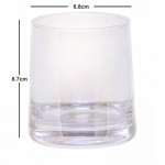 Transparent Set Of 6 Solid Water Or Juice Glasses 260 ml