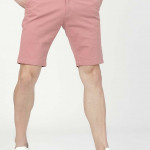 Men Pink Solid Slim Fit Regular Shorts