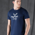 Men Navy Blue Printed T-shirt
