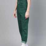 Women Green Regular Fit High-Rise Clean Look Stretchable Jeans