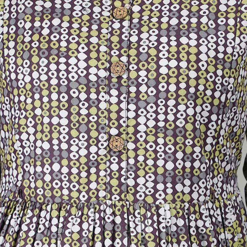Purple & White Maternity Maxi Dress