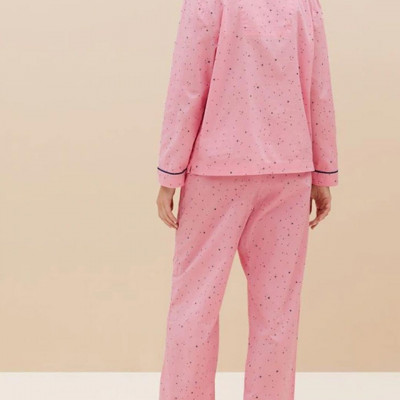 Women Pink Printed Night suit